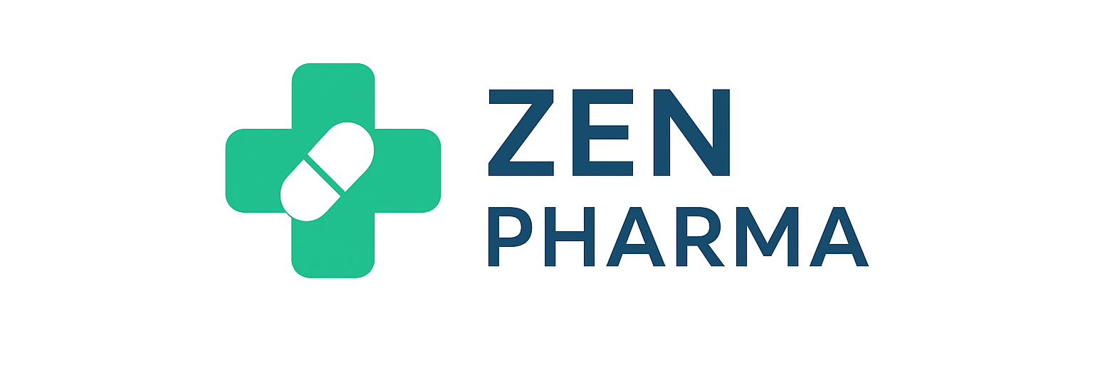 zen pharma logo design